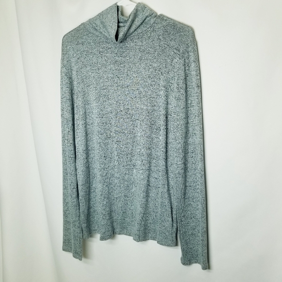 NWT Red by BKE Cozy Mock Neck Sweater Tunic Long Sleeve Teal Grey Knit XLarge - Picture 4 of 7